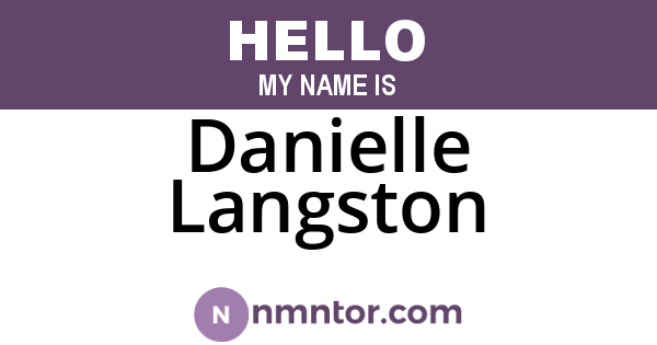 Danielle Langston