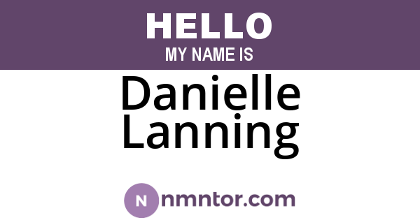 Danielle Lanning