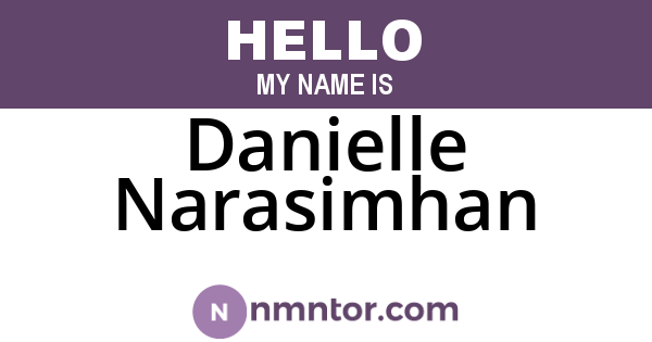 Danielle Narasimhan