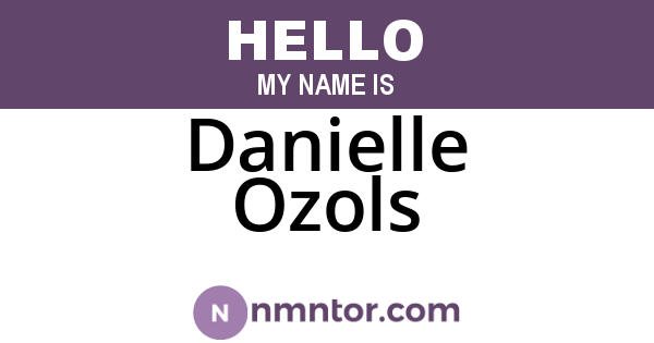 Danielle Ozols