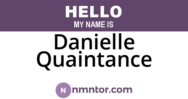 Danielle Quaintance