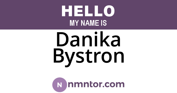 Danika Bystron