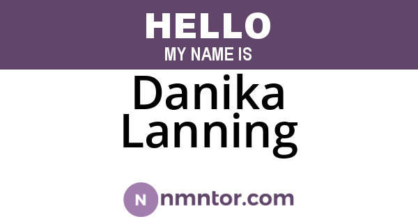 Danika Lanning