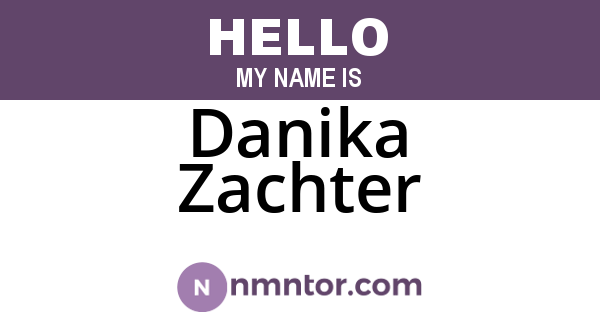 Danika Zachter