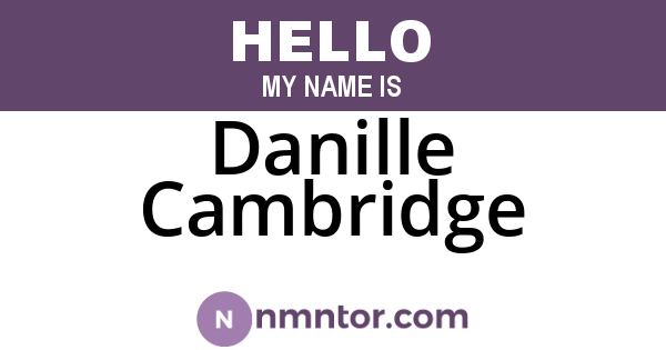 Danille Cambridge