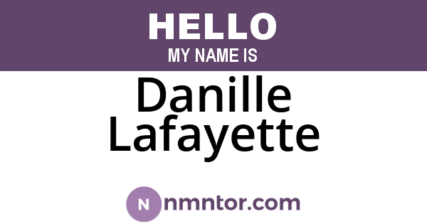 Danille Lafayette