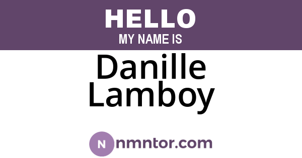 Danille Lamboy