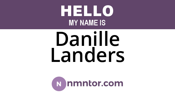 Danille Landers