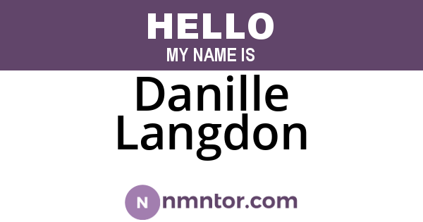 Danille Langdon