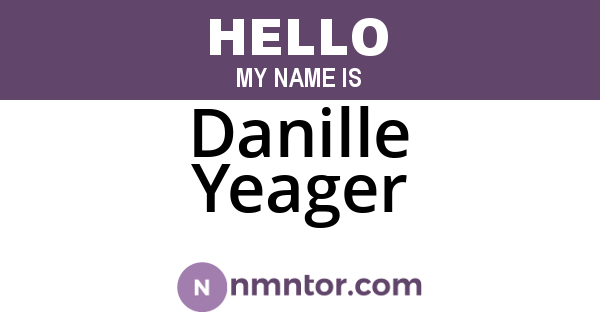 Danille Yeager