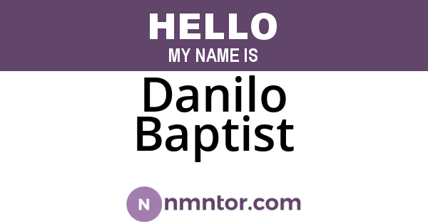 Danilo Baptist