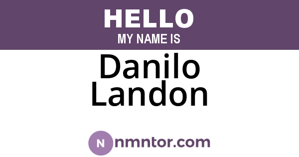 Danilo Landon