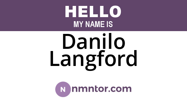Danilo Langford