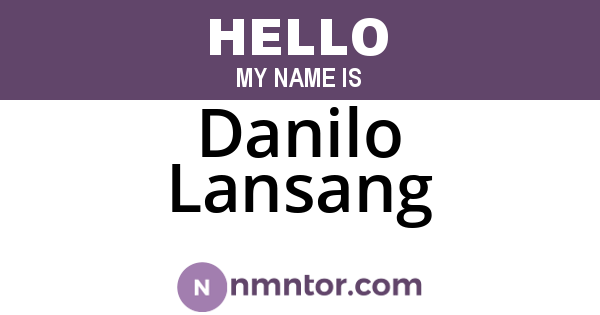Danilo Lansang
