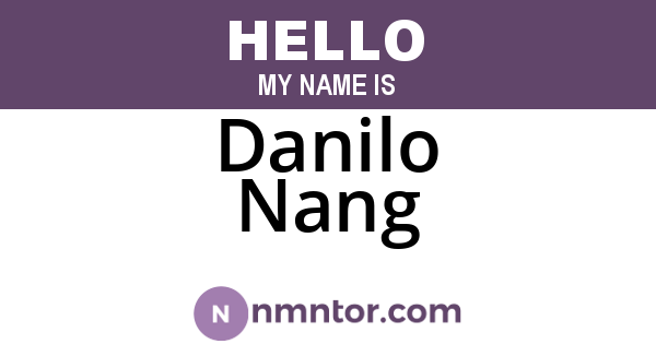 Danilo Nang