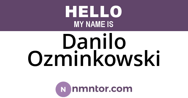 Danilo Ozminkowski