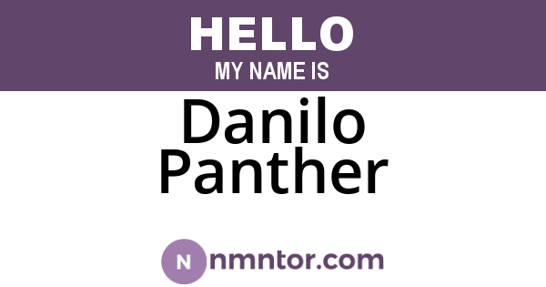 Danilo Panther