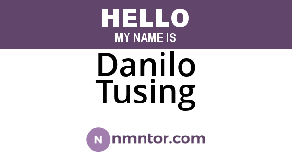 Danilo Tusing