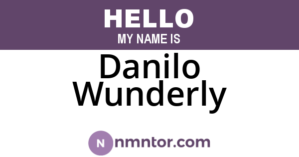Danilo Wunderly