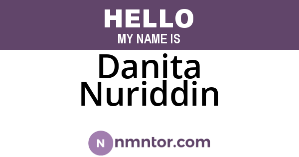 Danita Nuriddin