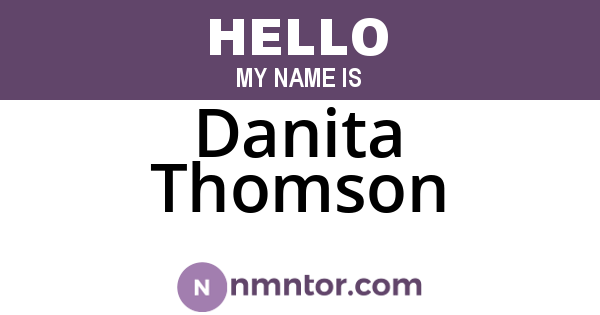 Danita Thomson
