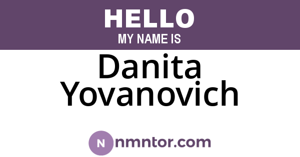 Danita Yovanovich
