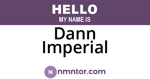Dann Imperial