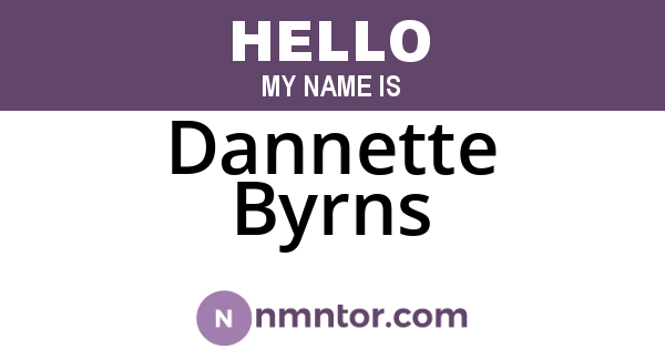 Dannette Byrns