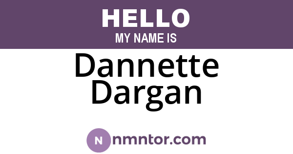 Dannette Dargan