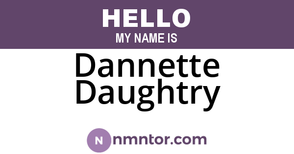 Dannette Daughtry