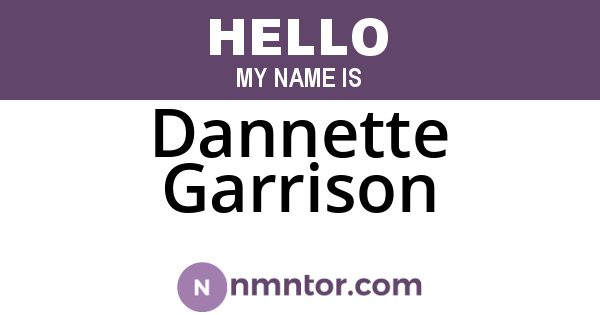Dannette Garrison