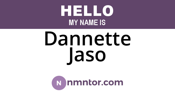 Dannette Jaso