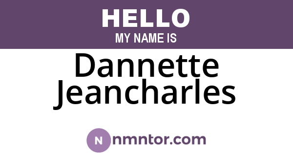 Dannette Jeancharles