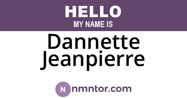 Dannette Jeanpierre