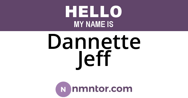 Dannette Jeff