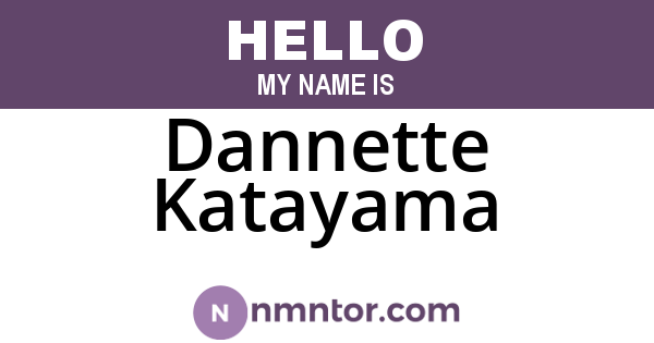 Dannette Katayama