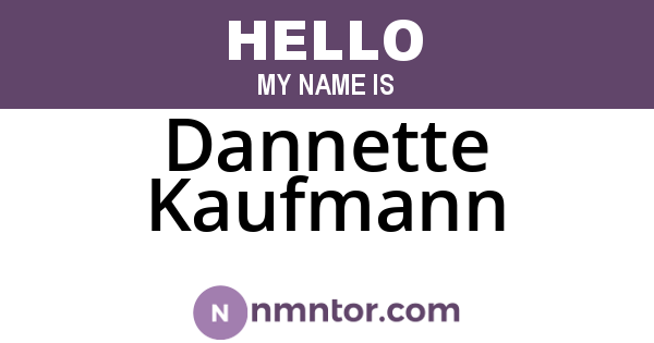 Dannette Kaufmann