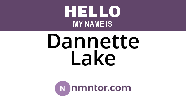 Dannette Lake