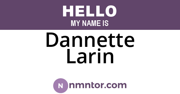 Dannette Larin