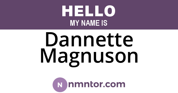 Dannette Magnuson