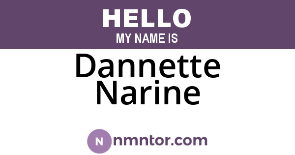 Dannette Narine