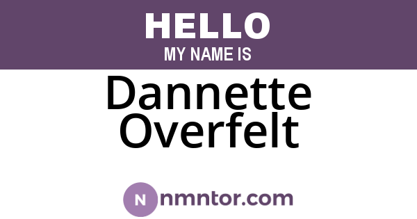 Dannette Overfelt