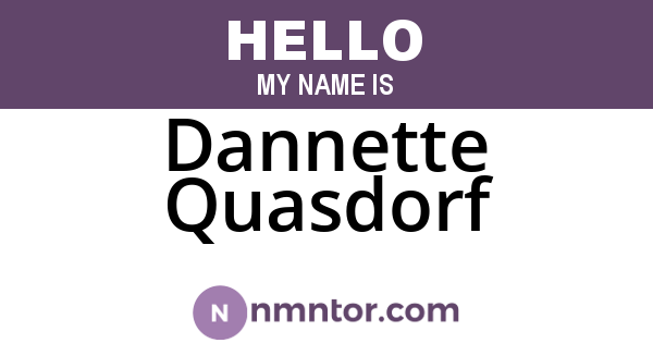 Dannette Quasdorf