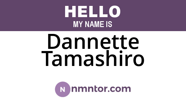 Dannette Tamashiro