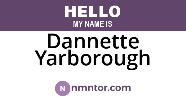 Dannette Yarborough