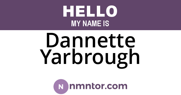 Dannette Yarbrough