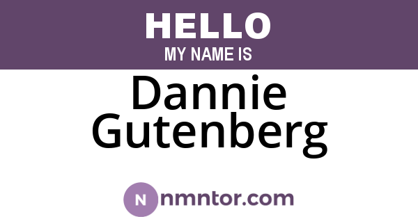 Dannie Gutenberg