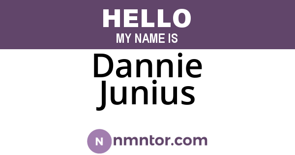 Dannie Junius