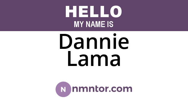 Dannie Lama