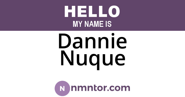 Dannie Nuque